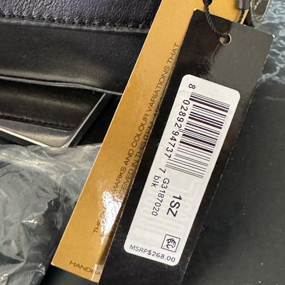 DONNA KARAN NEW YORK Handbag 100% Leather Black Charm Crossbody AUTHENTIC NEW - Picture 9 of 10